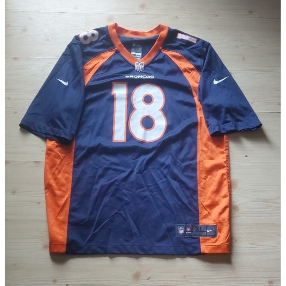 Nike On Field Peyton Manning Jersey Home Away  Blue Orange Denver Broncos #18